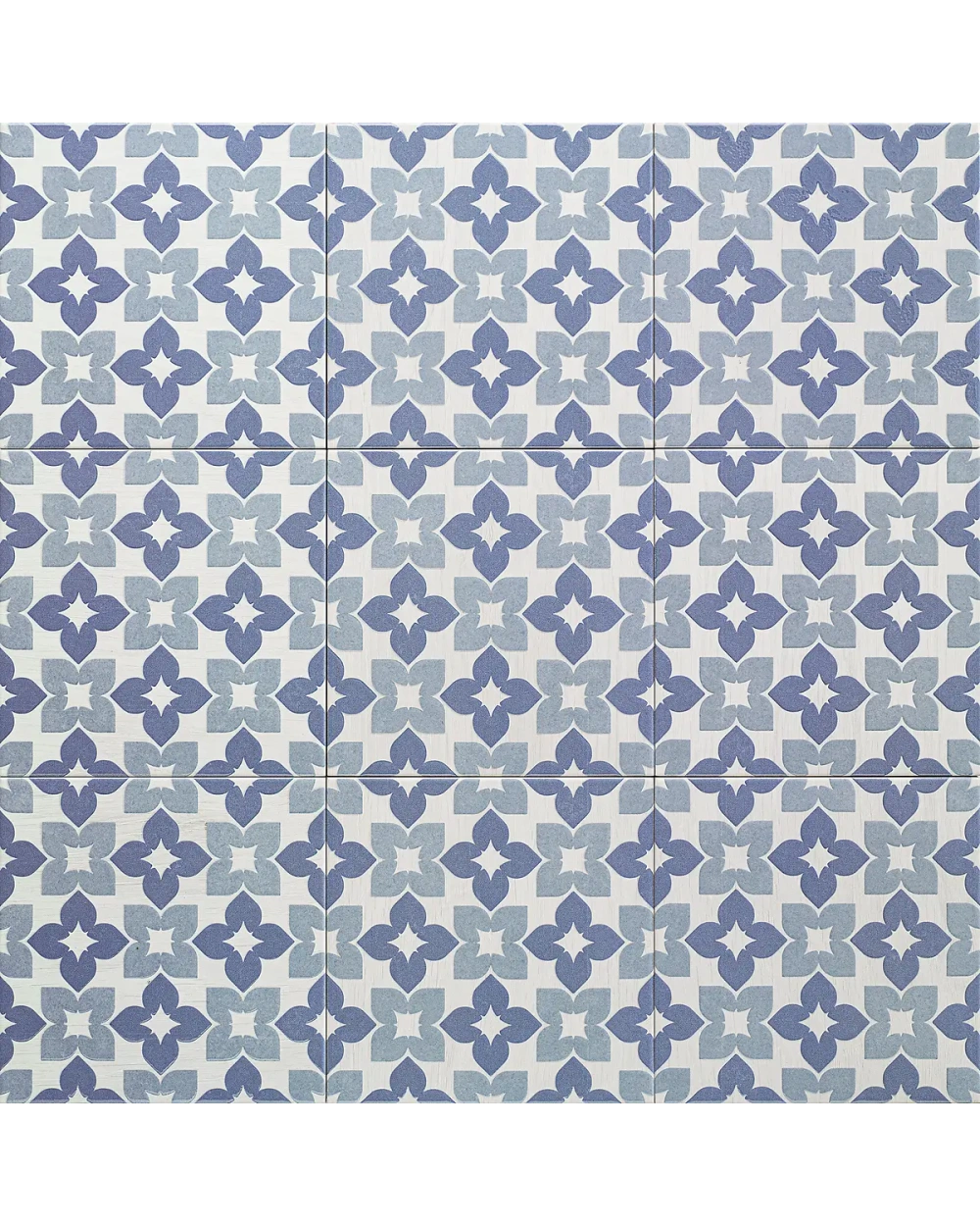 Vintage-Fliese in Blau mit Matt-Glanz-Effekt, 20x20 cm