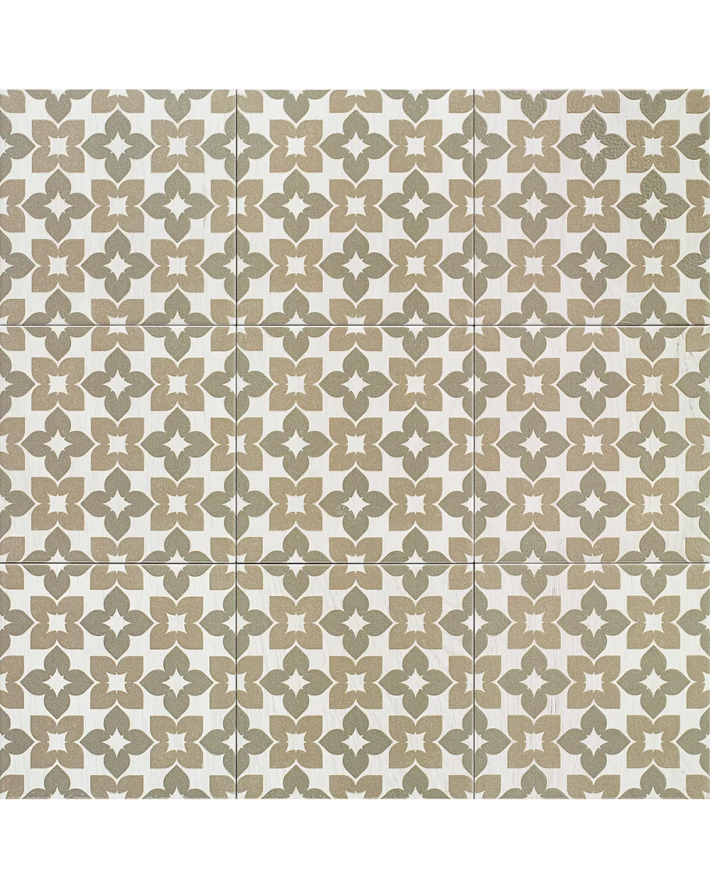 Vintage Tile in Green with Matt-Gloss Effect, 20x20 cm