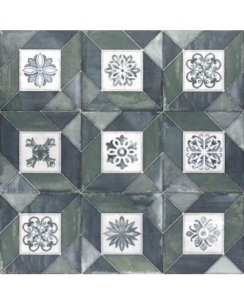 DECO ELEGANCE BLU GREEN – Kolonial-Dekor Grün Matt