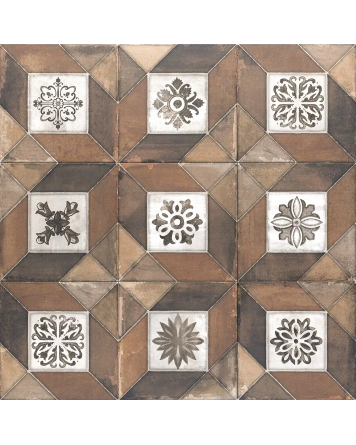 DECO ELEGANCE BROWN – Kolonial-Dekor Braun Matt 20x20