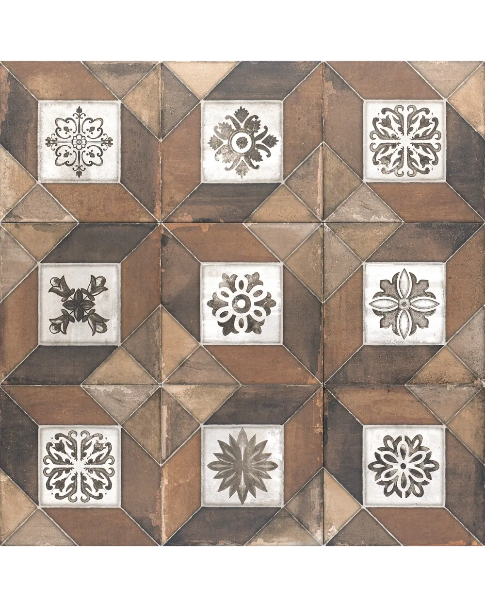DECO ELEGANCE BROWN – Colonial Decor Brown Matt 20x20