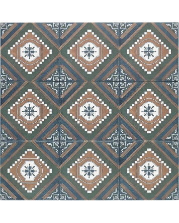 MODERNIST Braun Matt – Vintage-Ornamentfliese 20x20 cm