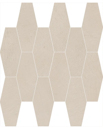 Hexagon Mosaik Grau Matt in Beton-Optik