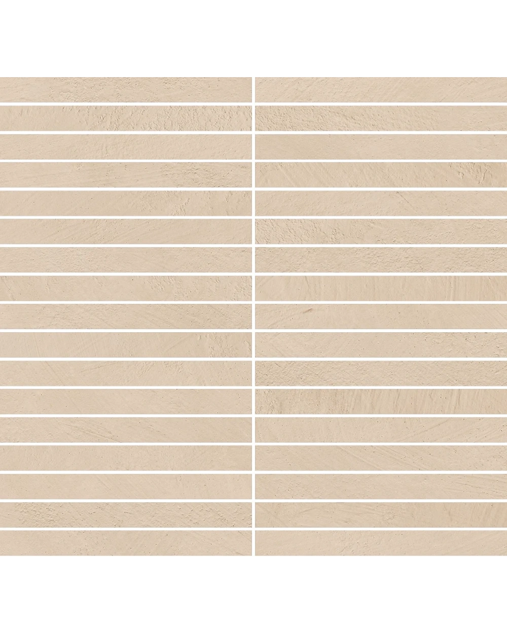 Stick Mosaic in Beige with a Micro-Cement Feel