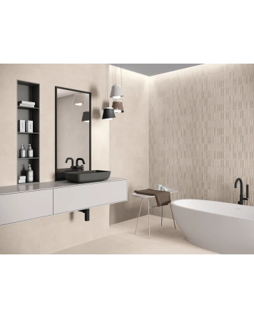 Wandfliese Sand in Beton-Optik, 40x120 cm, matt