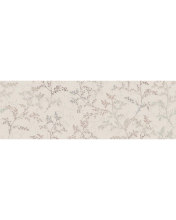 Kanik White Wandfliese mit floralem Dekor, 40x120 cm