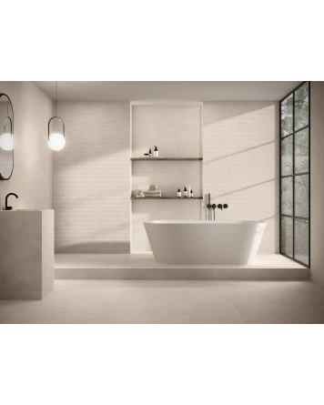 Beton-Look Wandfliese grau matt 40x120 cm
