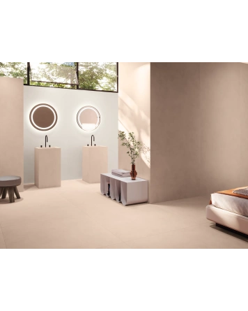 Mikrozement-Optik Braun, matt, 120x280 cm, rektifiziert