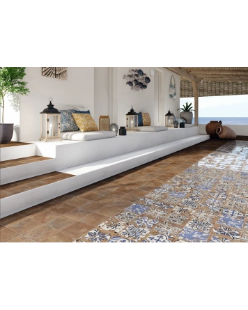 Cotto Tile in Brown, Matt, R10, 20x20 cm, Casa Cotto