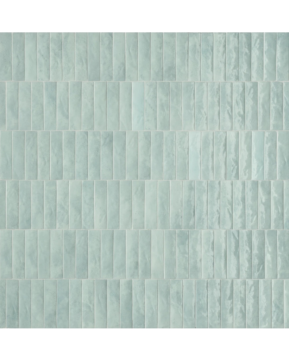 Zellige Wall Tile Arctic Blue Glossy 6x24 cm