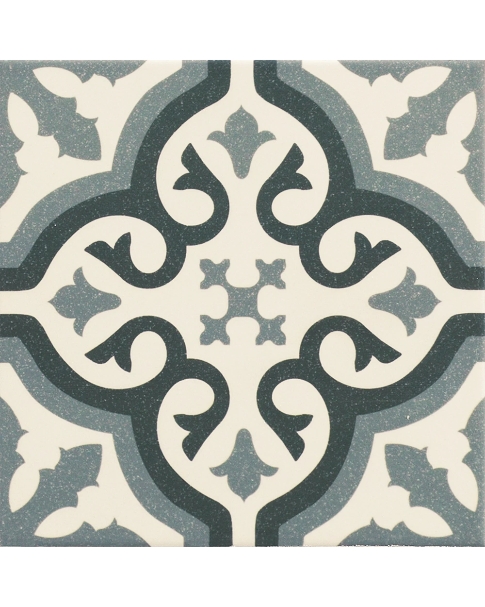 Florentine Blue: Klassik-Dekorfliese in Blau, 20x20 cm