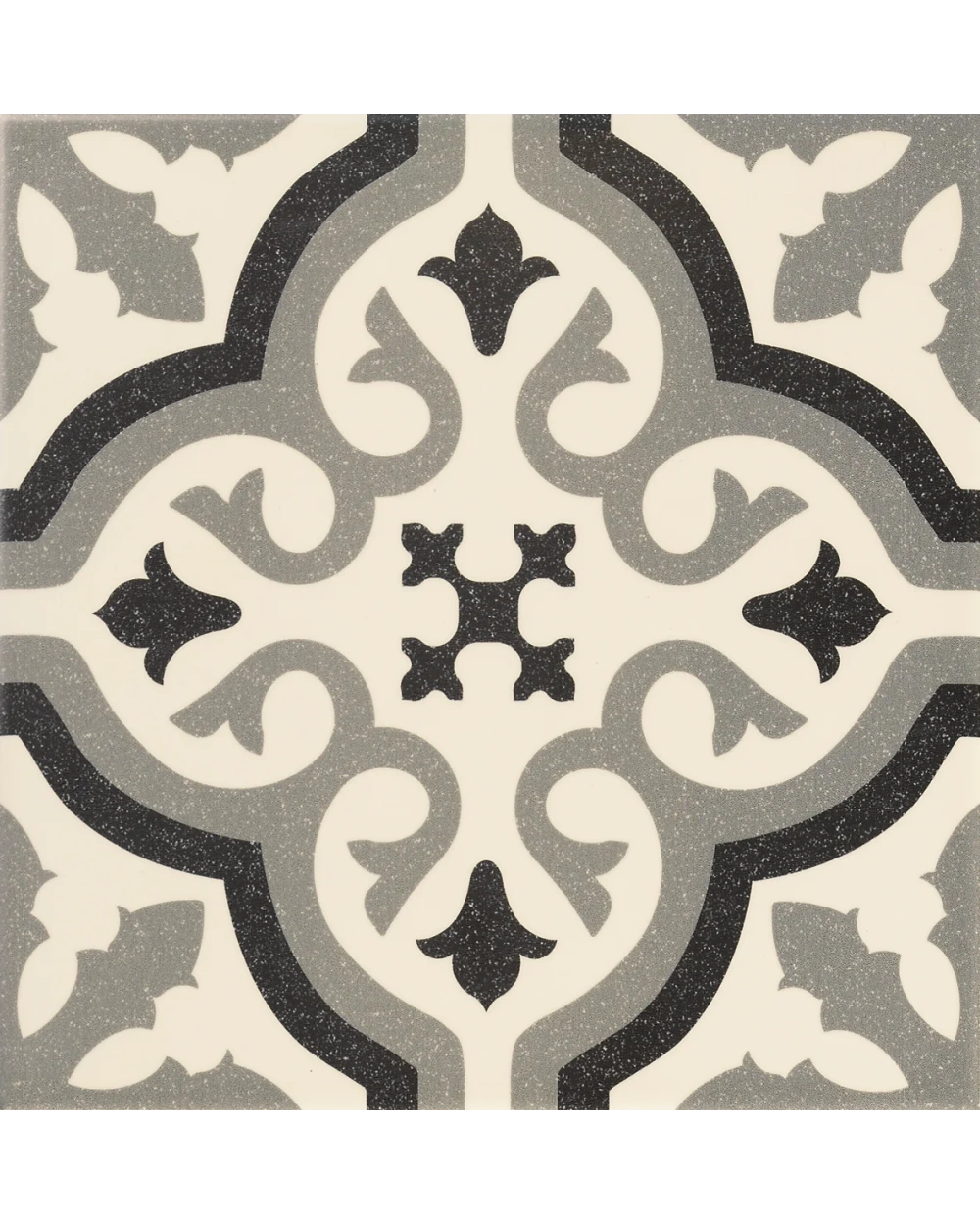 Florentine White: Classic Decorative Tile in White, 20x20 cm