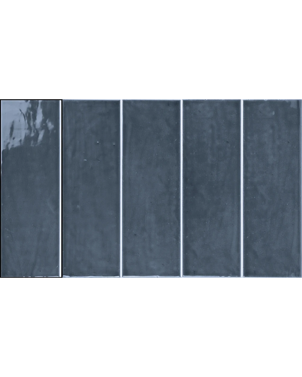 Pum Blue Wall Tile in Blue, Matt, 10x30 cm