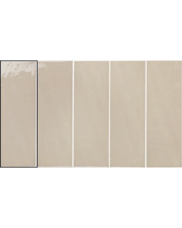 Beige Wandfliese matt, 10x30 cm, warmer Cremeton