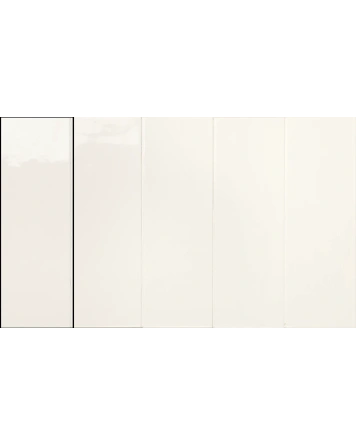 Weiße Wandfliese matt, 10x30 cm, PIM PAM PUM
