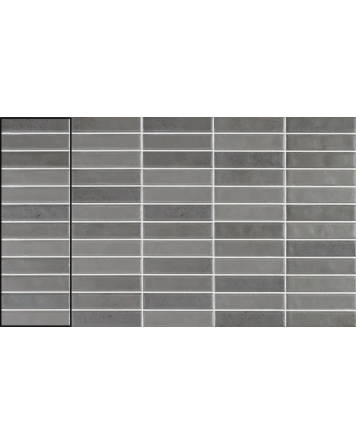 Graue Stäbchen-Wandfliese matt 10x30 cm