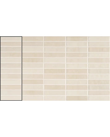 Beige Stäbchen-Wandfliese matt 10x30 cm