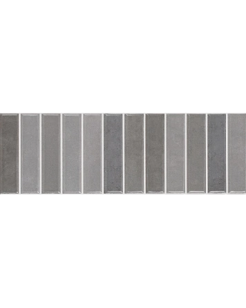 Graue Stäbchen-Wandfliese glänzend 10x30 cm