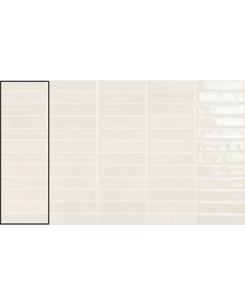 White Bar Wall Tile Glossy 10x30 cm