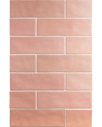 Toskana Hot Pink – matte Zellige Wandfliese in Rosa