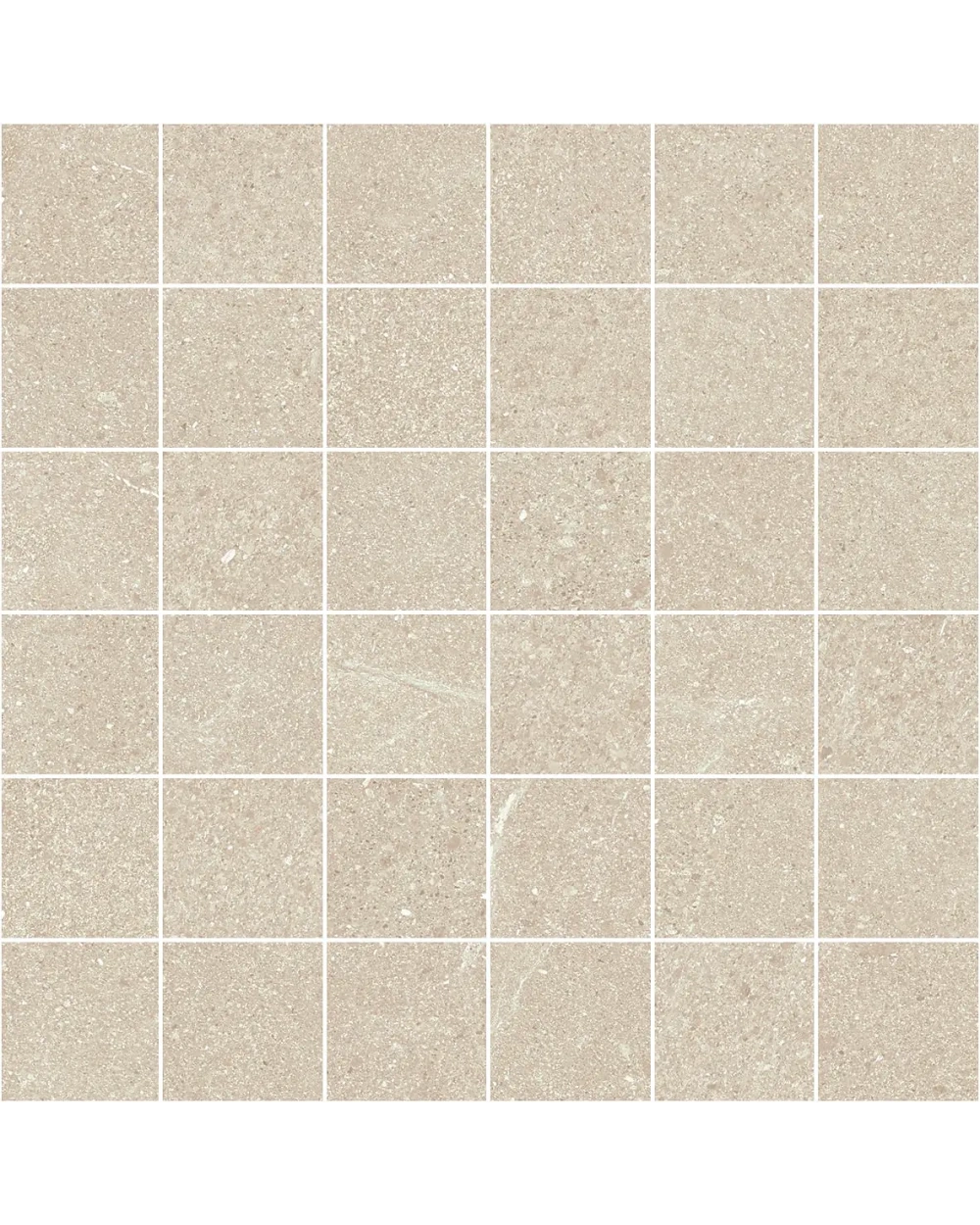 Nordic Beige Mosaic: Stone-Look Tile 30x30 cm, Matt