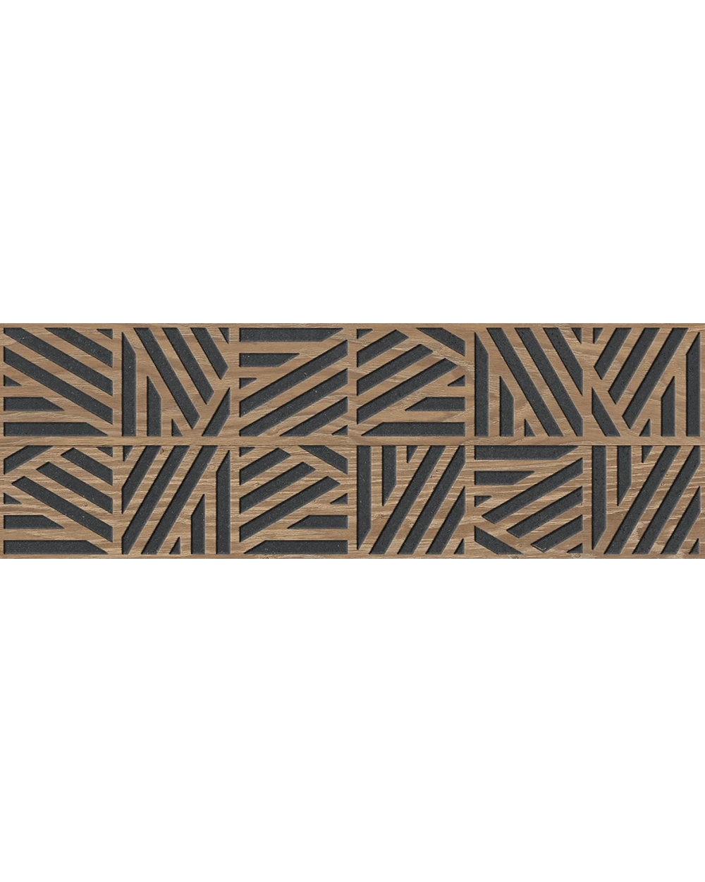 Cumbrian Volcano: Black Decorative Wall Tile 30x90 cm
