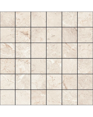 Augustus Cream Mosaikfliese matt, Marmorlook, 30x30 cm