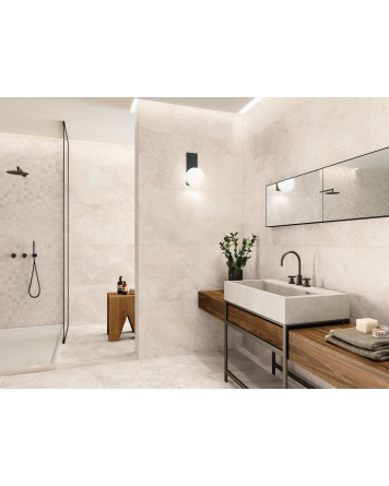 Augustus Cream Mosaikfliese matt, Marmorlook, 30x30 cm