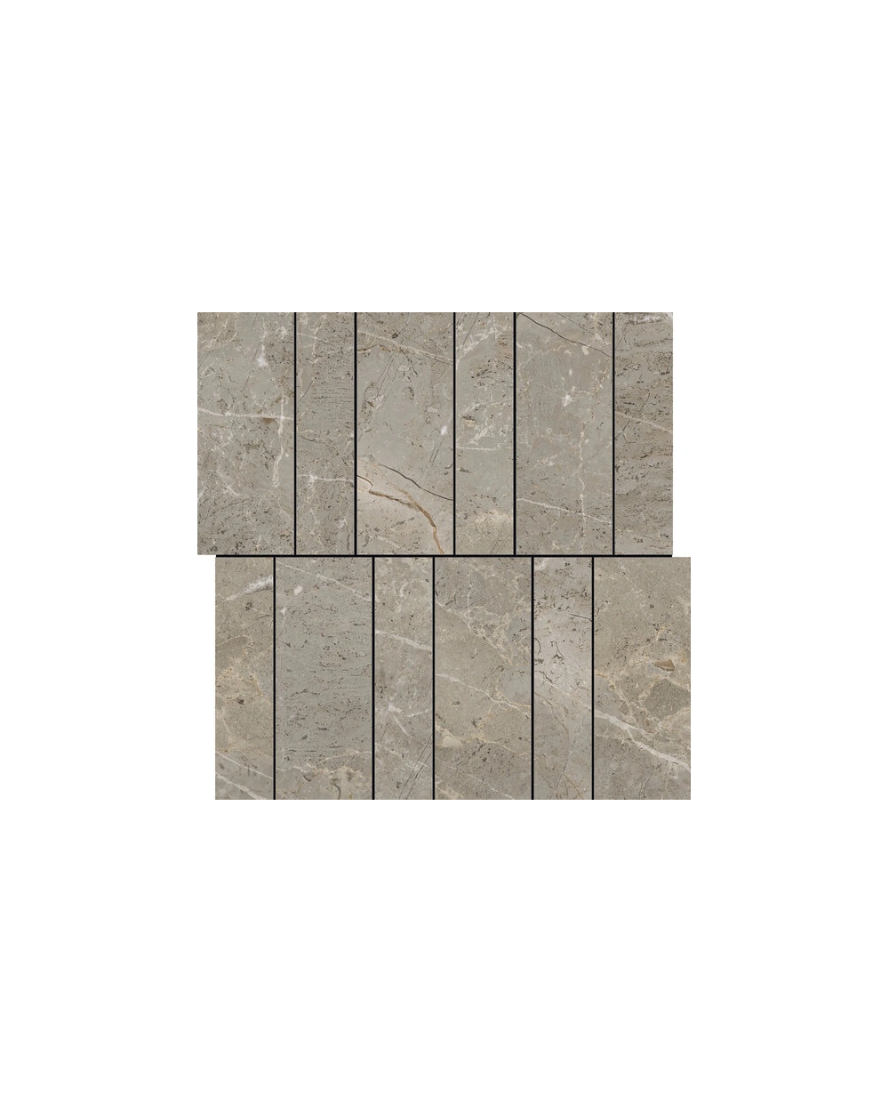 Augustus Brown Natural: Mosaic Tile in a Marble Look