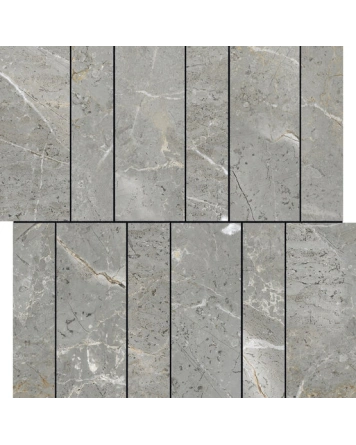 Augustus Grey Natural: Mosaikfliese im Marmor-Look
