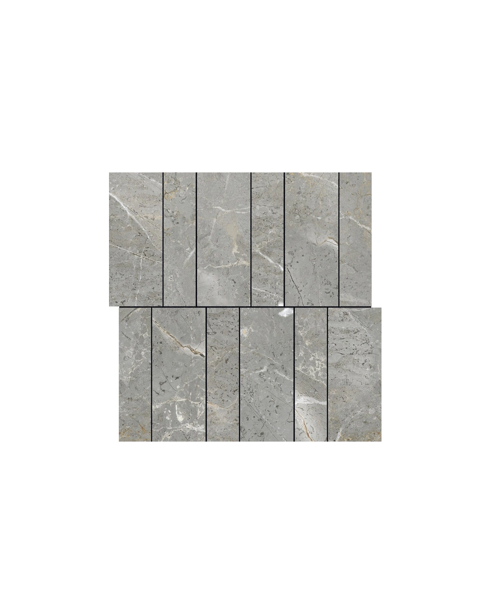 Augustus Grey Natural: Mosaic Tile in a Marble Look