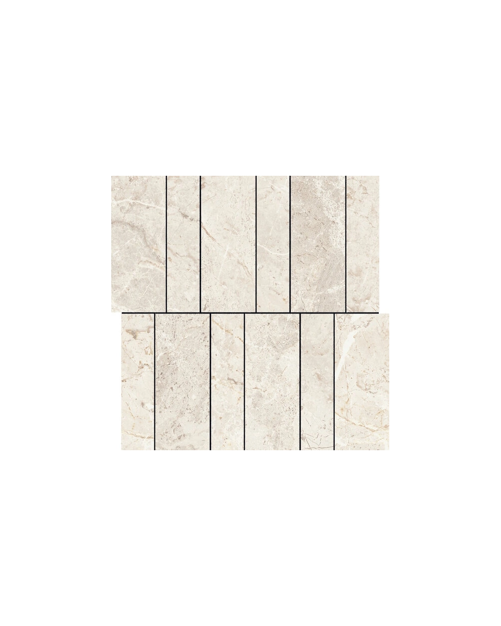 Augustus Cream Natural: Mosaikfliese im Marmor-Look