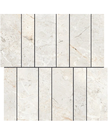 Augustus Pearl Mosaikfliese 30x31 cm | Marmor-Optik Brickdesign