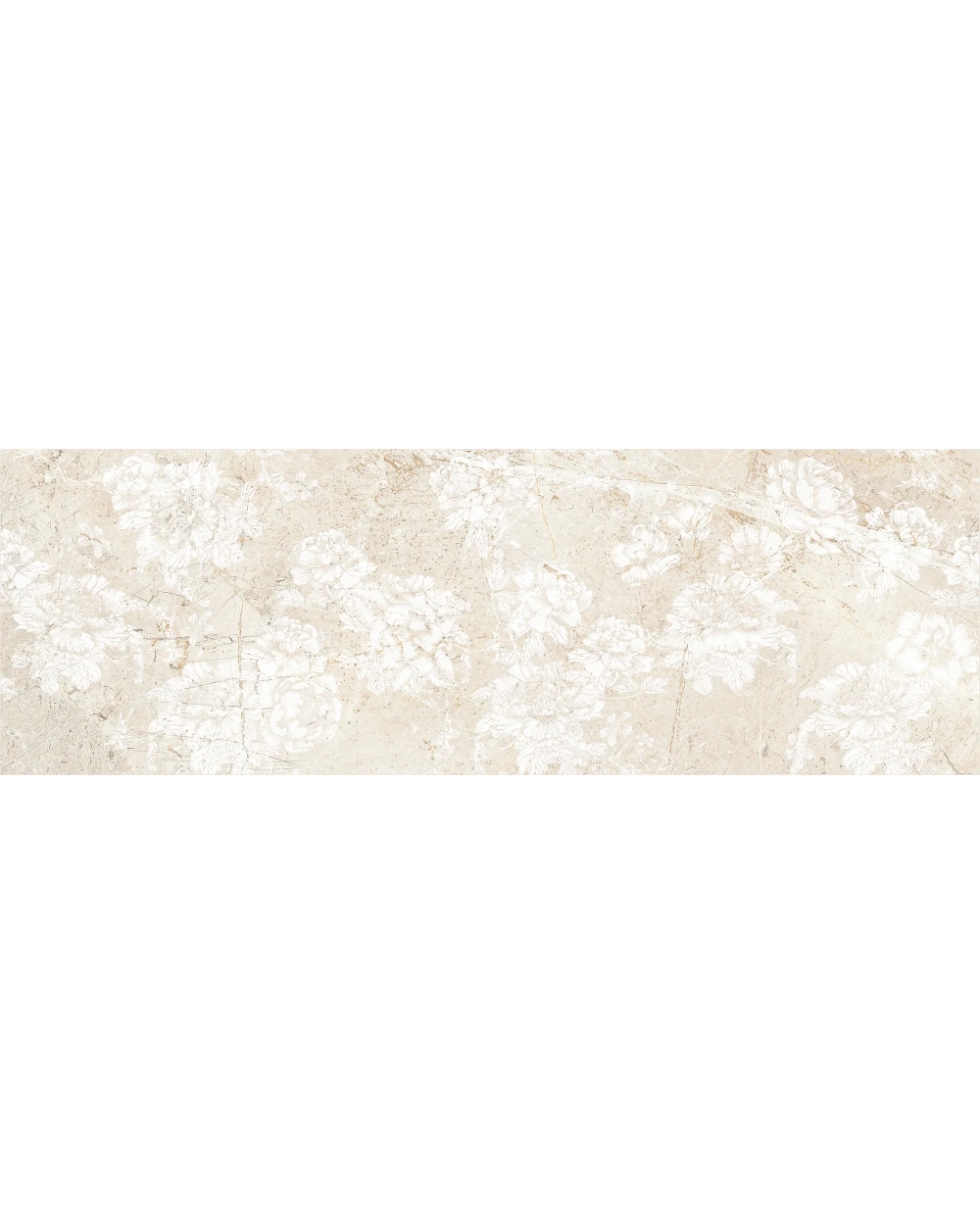 Augustus Cream Decorative Wall Tile 30x90 cm Matt