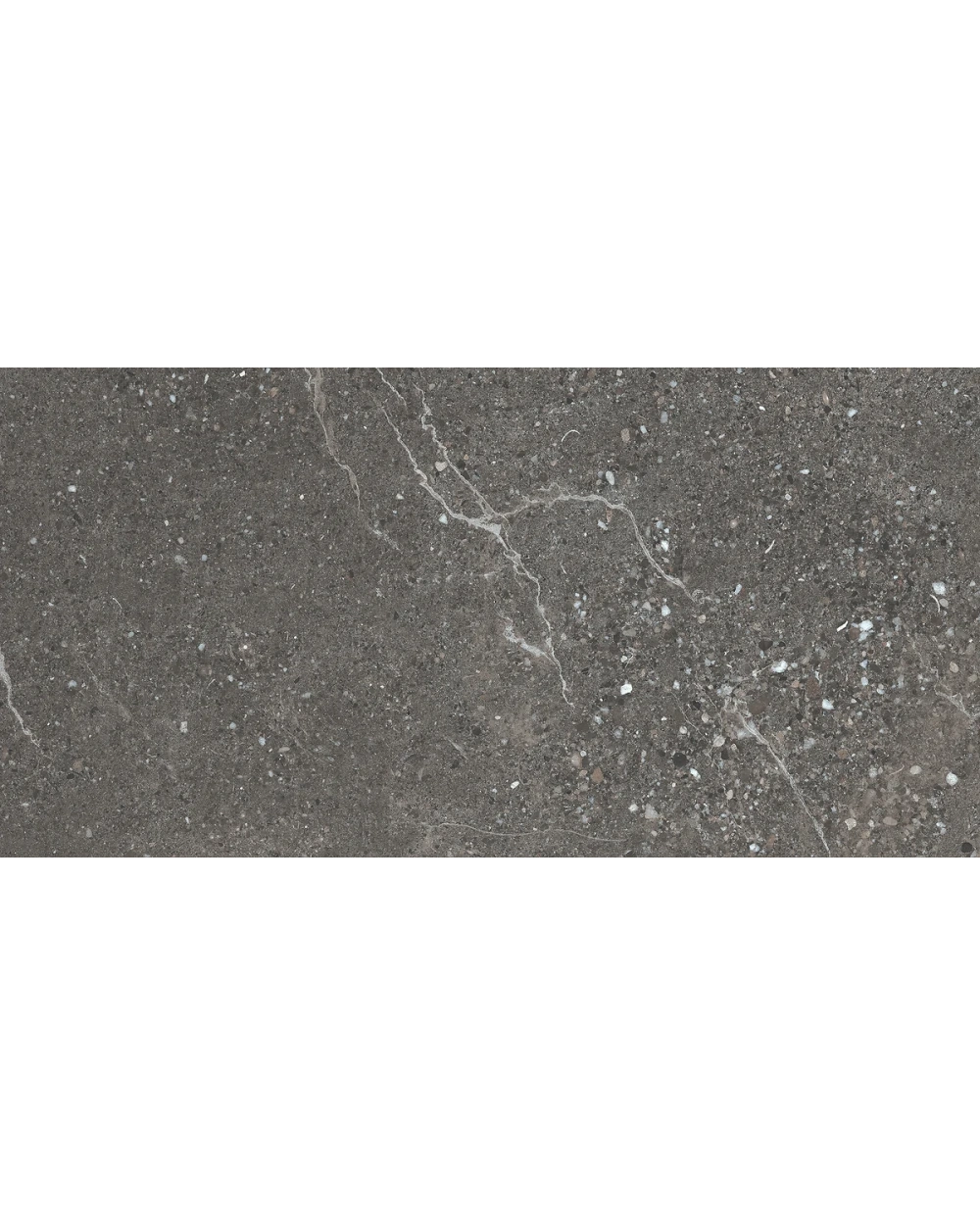 Volt Stone: Stone Look in Anthracite, Matt, 30x60 cm