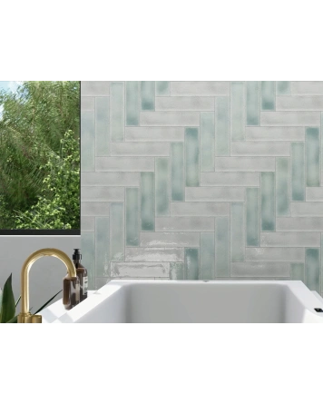 Vitral Aqua: Blaue Wandfliese mit Krakeleé-Effekt