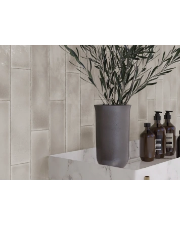 Vitral Taupe: Wandfliese mit Krakeleé in Taupe