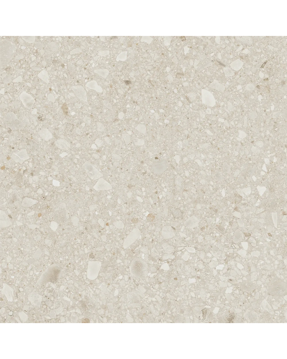 Terrazzo-Fliese Beige matt rektifiziert, 120x120 cm