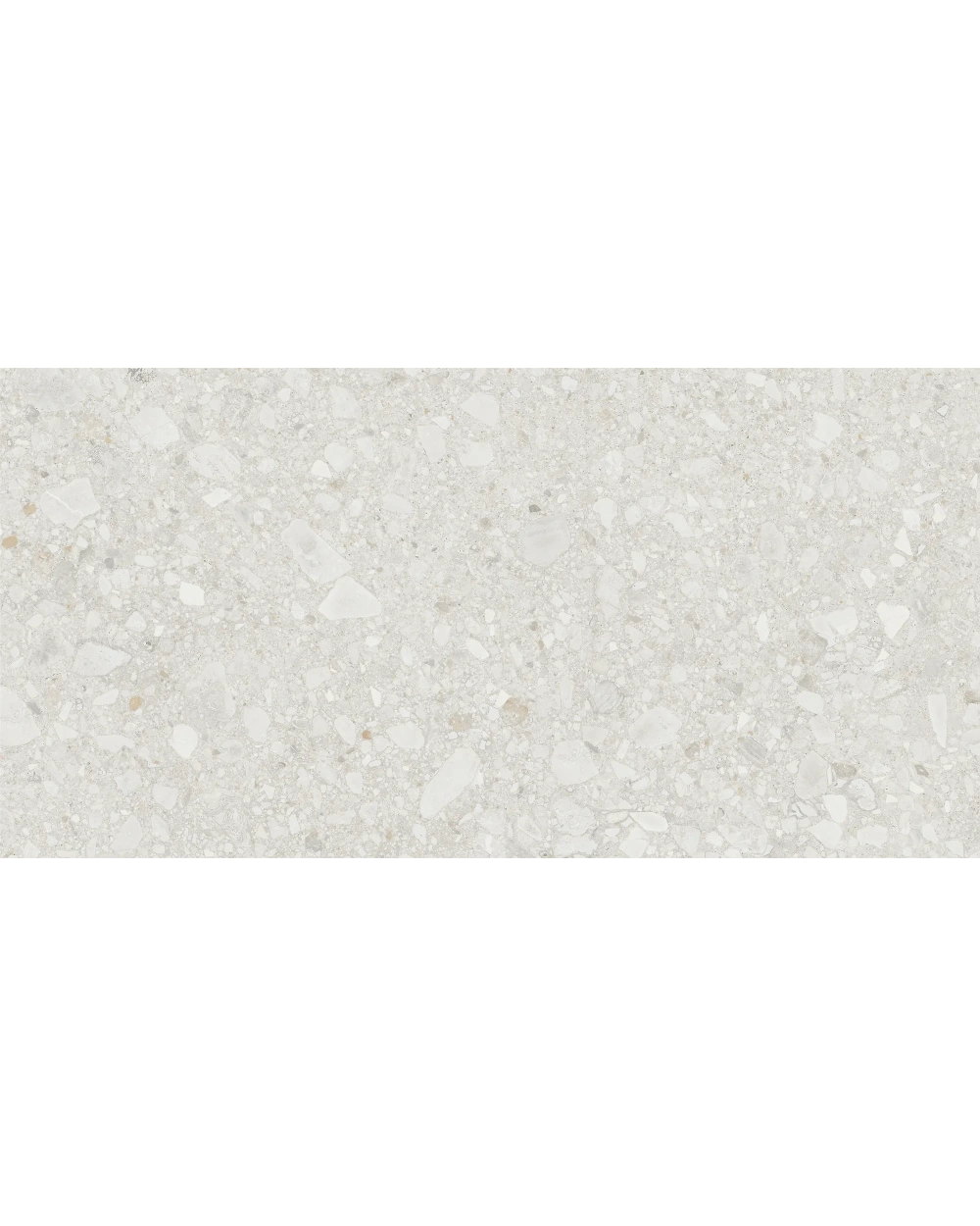 Terrazzo-Fliese Weiß mit R11, matt und rektifiziert
