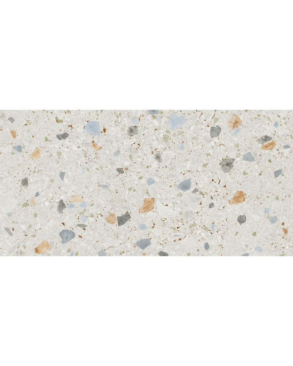 Sogno di Gre White Terrazzo Tile, Matt, 60x120