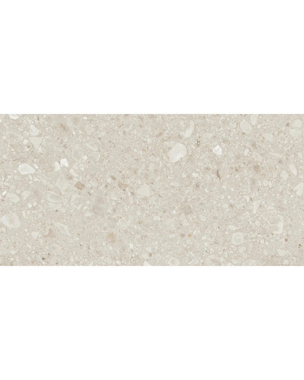 Terrazzo-Fliese in Beige, matt und rektifiziert