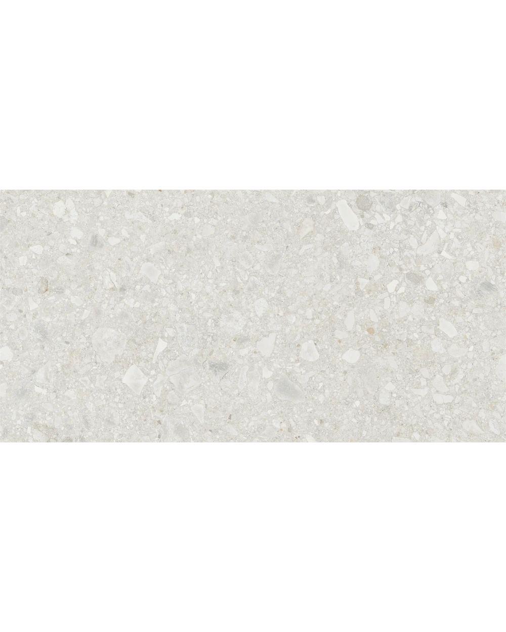 Terrazzo Tile in White, Matt and Rectified