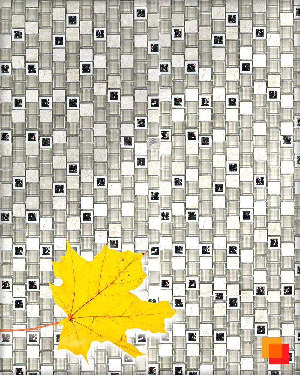 2,43 m² Restposten Kunststoff-Glas-Naturstein Mosaik HLM 30x30 cm