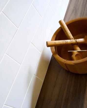 Wall Tile White natural 10x30 cm