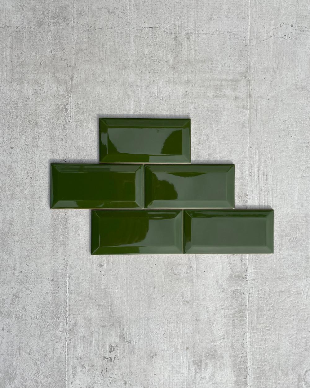 Metro Tiles Bottle Green 7.5x15 cm | Free shipping Sample