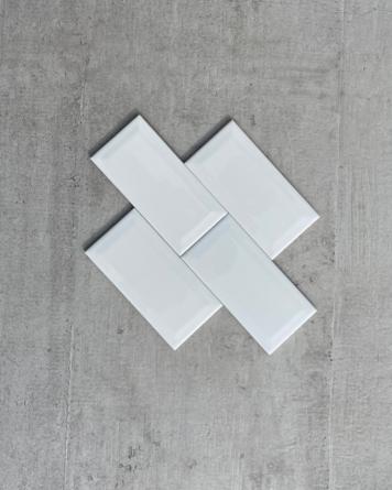 Metro Tile White Glossy 7,5x15 cm | Buy Cheap Online!