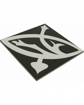Zementfliesen aus Feinsteinzeug im Jugendstil Paris Zelie 20x20 cm Schwarz