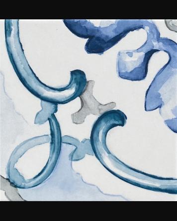 Handbemalte Aquarell Fliesen Jules Gele 14,7 x 14,7 für Boden und Wand | MUSTERVERSAND