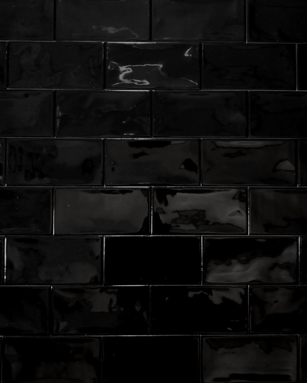 Metro Tiles 7,5x15 cm black without facet