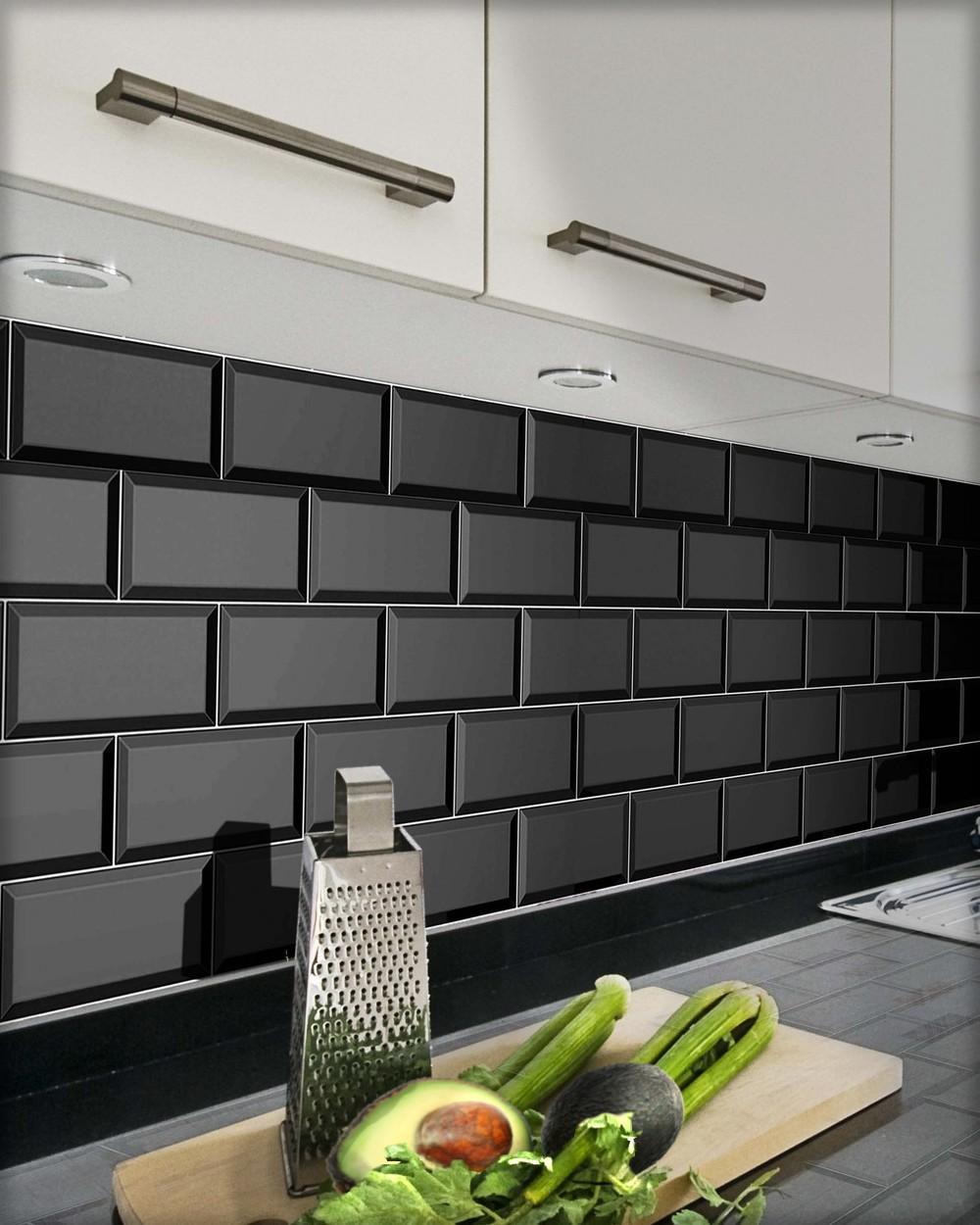 جهات مانحة المرتفعات البقاء  Stylish Black Metro Tiles 10x20 cm | Subway Tiles Black 10x20 cm